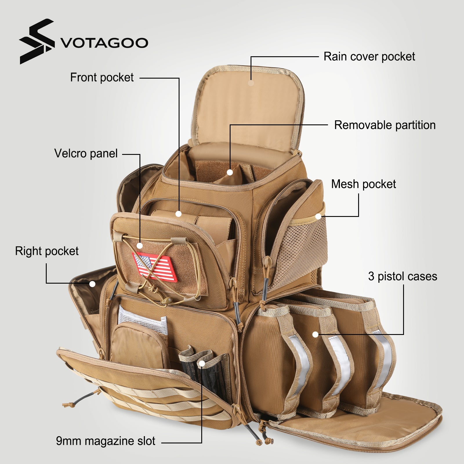 VOTAGOO® Tactical Range Backpack Version