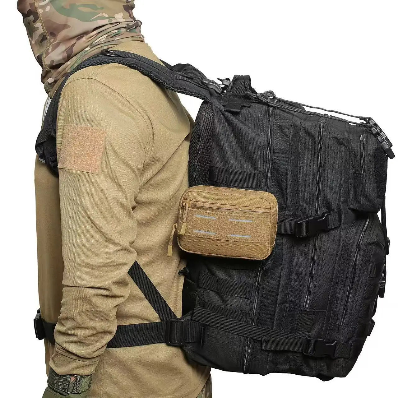 Tactical Molle Admin Pouch - Versatile EDC Tool Bag and Medical Pouch for Outdoor Sports, Hunting, and Camping Activities