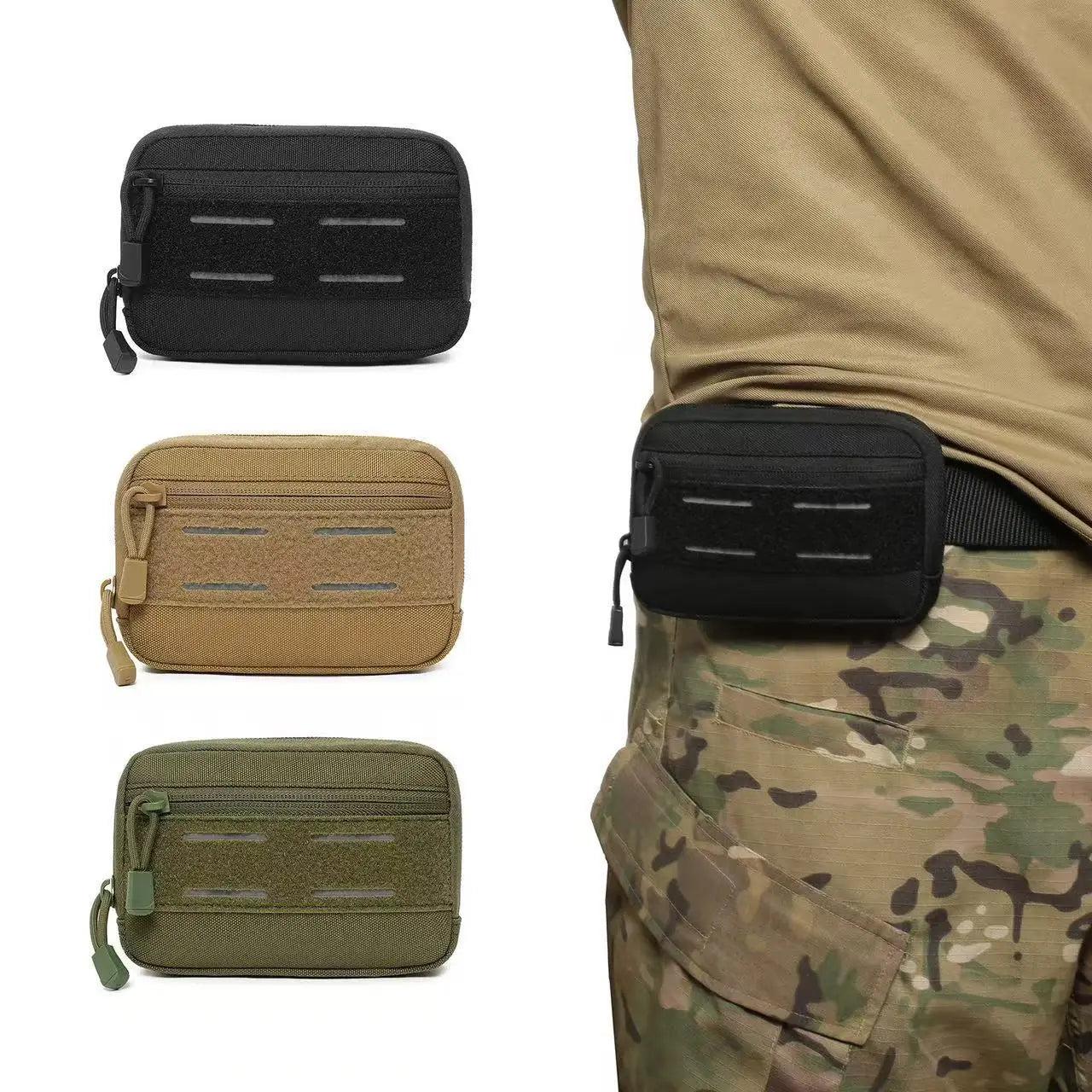 Tactical Molle Admin Pouch - Versatile EDC Tool Bag and Medical Pouch for Outdoor Sports, Hunting, and Camping Activities
